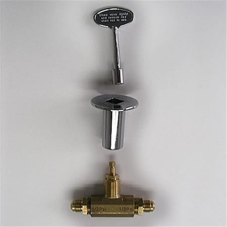 Tretco Integrated Valve with Chrome Face Plate & Key 805-CR